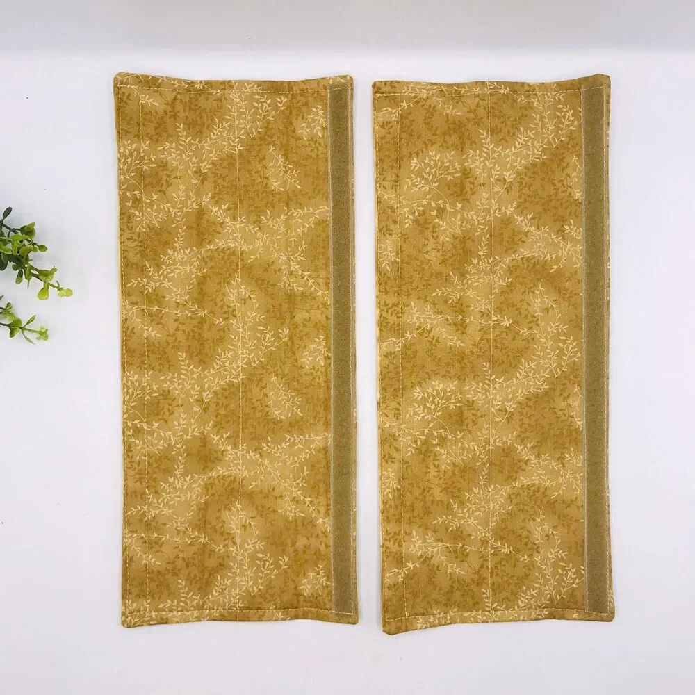 Set of 2 Refrigerator Handle Covers, Reversible, Neutral Tan 14x5